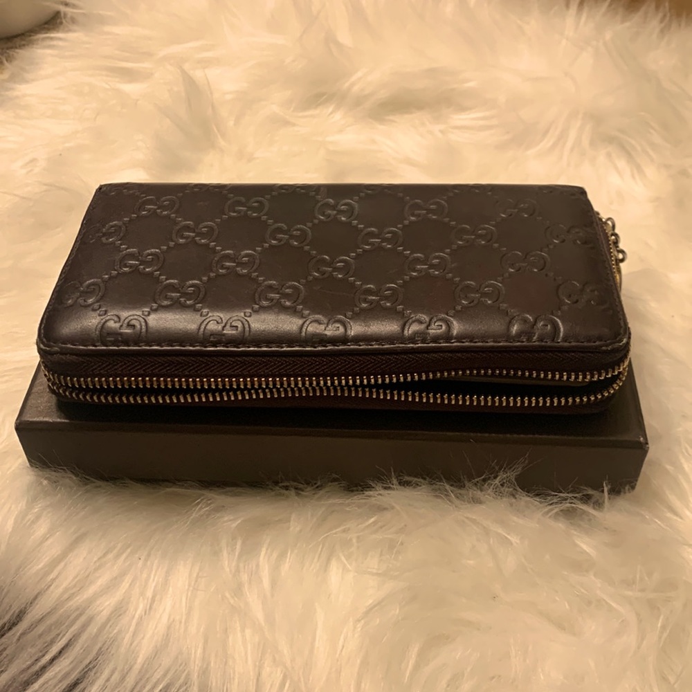 Gucci brown leather wallet